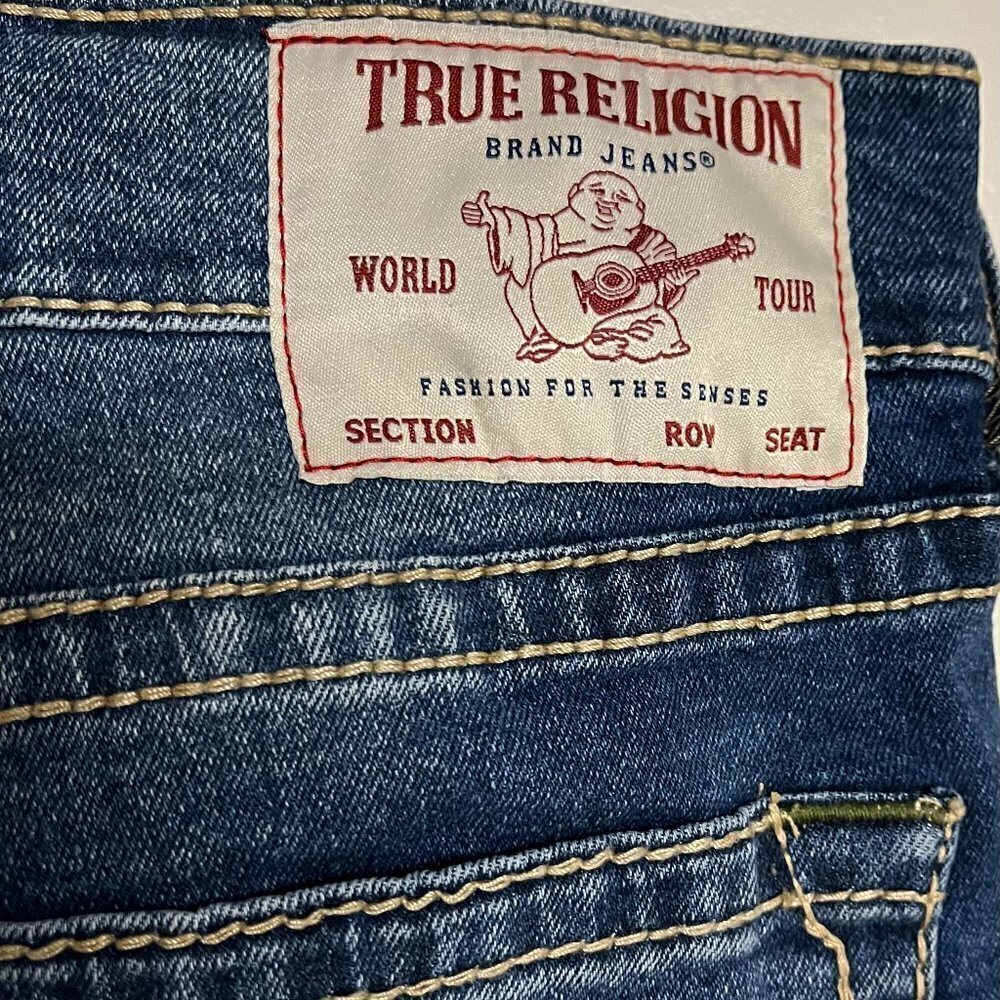 True Religion RICKY BIG T STITCH STRAIGHT JEAN Size 34 x 32 - Picture 7 of 11